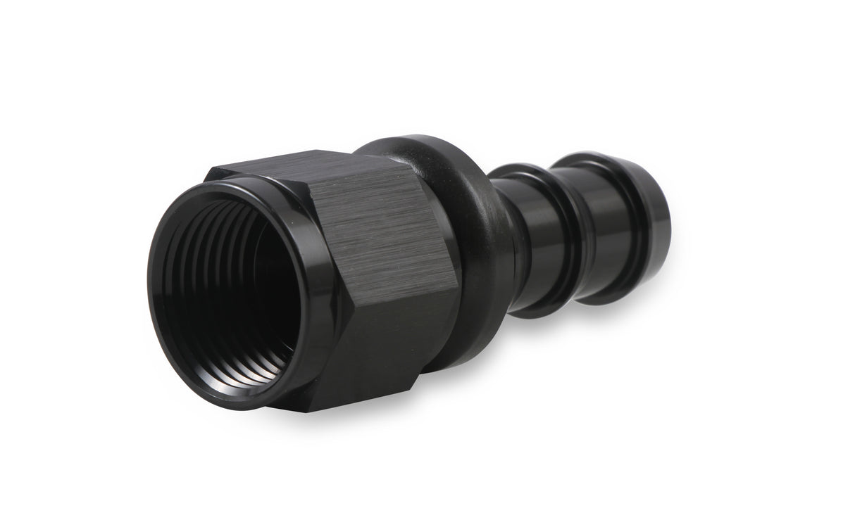 Mr Gasket -10 AN Straight Push-On Hose Ends - Black - 200110-BL