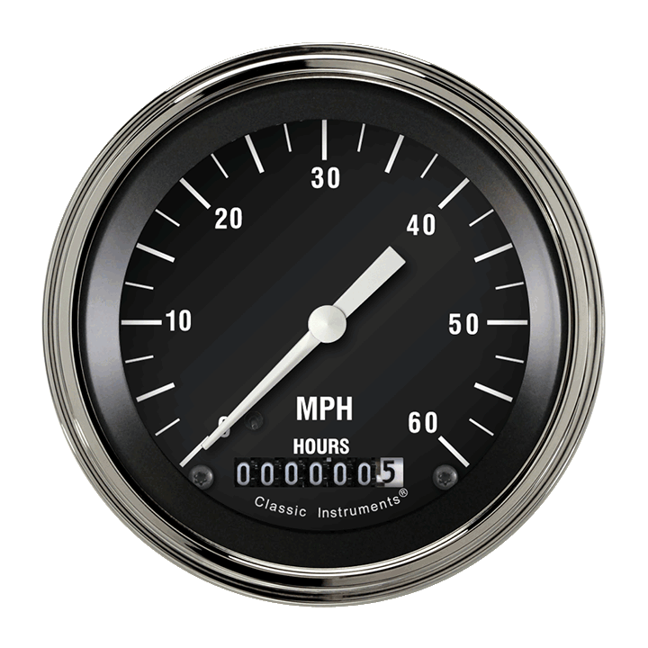 Classic Instruments Hot Rod 3 3/8" Low Speed Speedometer - LSHR