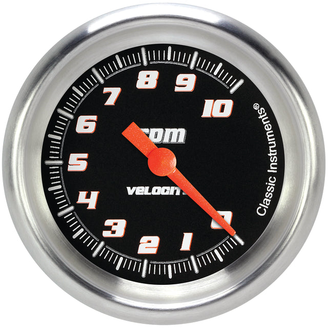 Classic Instruments Velocity Black 2-5/8" Tachometer Gauge - VS383BAPF
