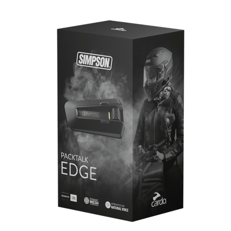 Simpson Motorcycle Cardo/Simpson Packtalk Edge Communication System - CSPT0001