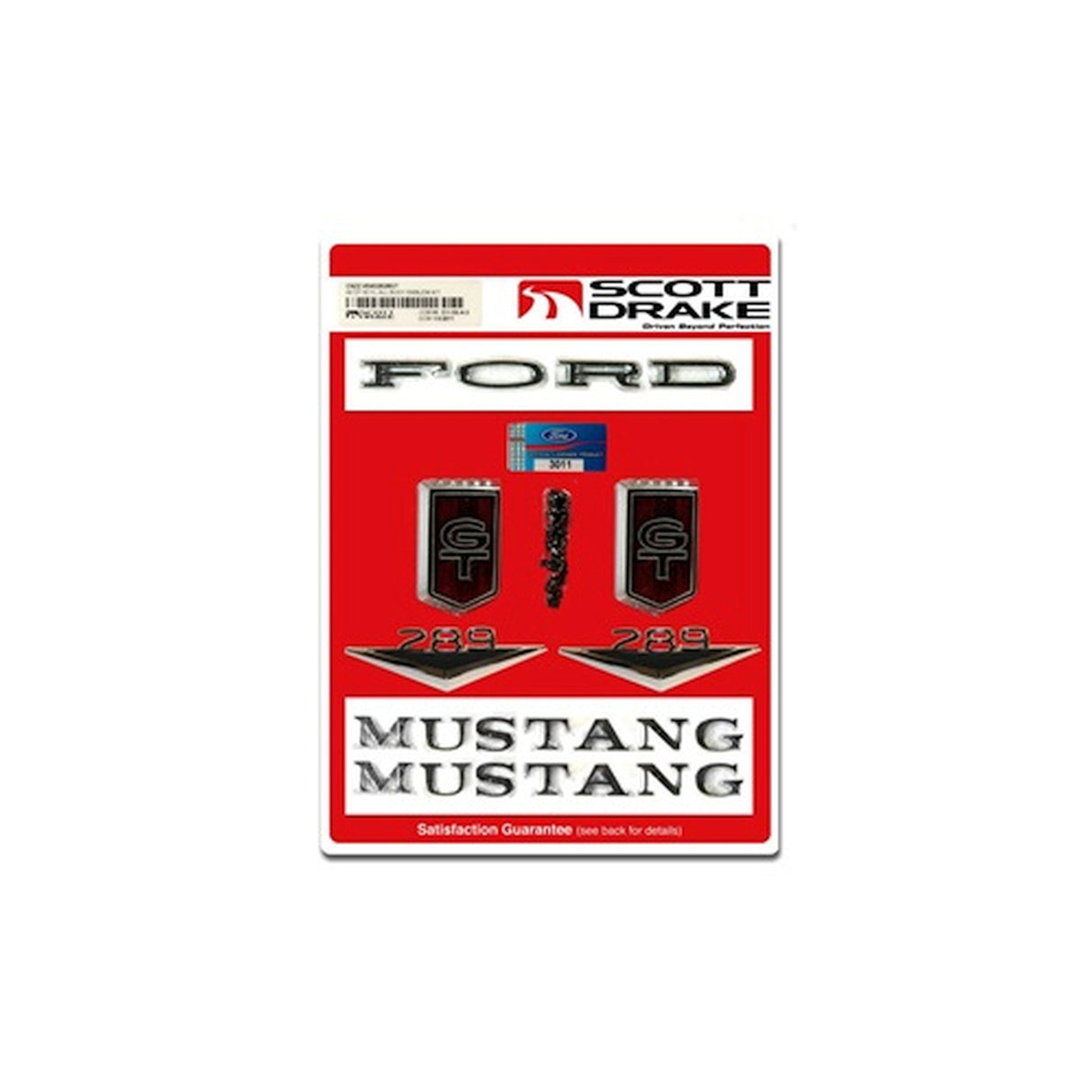 Scott Drake Emblem Kit, GT - C6ZZ-65402828GT