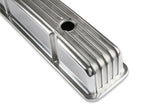 Mr Gasket Cast Aluminum Finned Valve Covers - Polished - 6855G