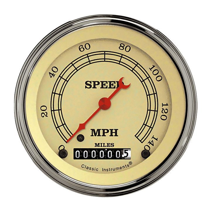 Classic Instruments Vintage 3 3/8" Speedometer - VT55SLF
