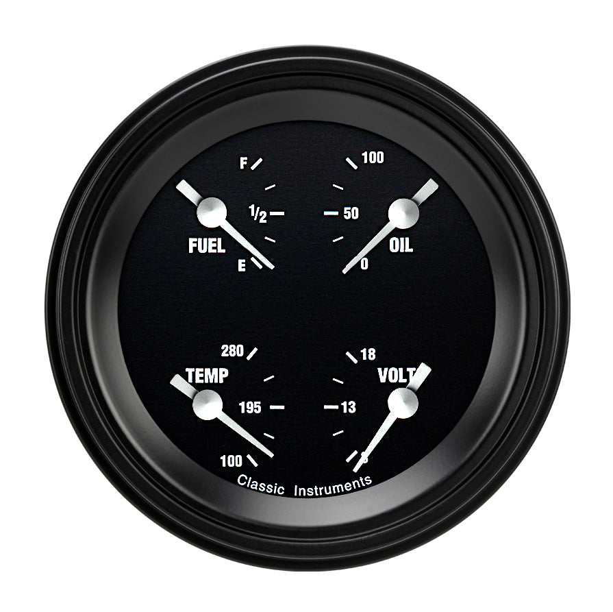 Classic Instruments HOT ROD 3IN QUAD 240-33 - HR76BLF