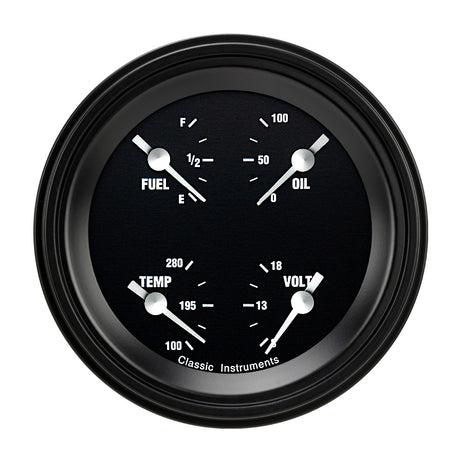 Classic Instruments HOT ROD 3IN QUAD 240-33 - HR76BLF