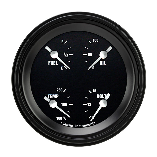 Classic Instruments HOT ROD 3IN QUAD 240-33 - HR76BLF