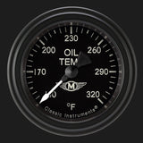 Classic Instruments Moal Bomber 2 1/8" Oil Temperature Gauge - MA128BLF