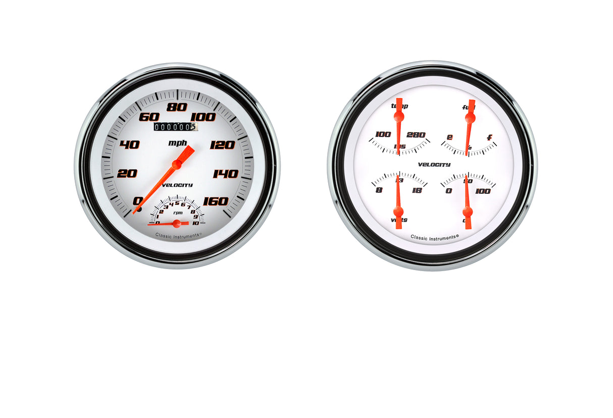 Classic Instruments 1947-53 Velocity White Truck Package - CT47VSW62