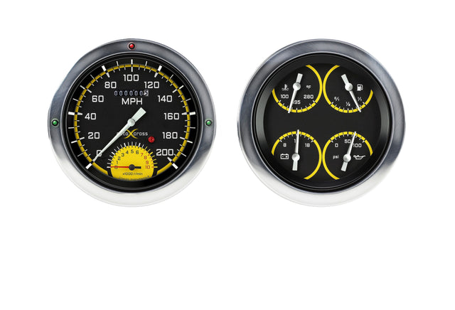 Classic Instruments 1954-55 AX YELLOW CH TRK 5IN SPEEDTAC/QU-LS - CT54AXY62-LS