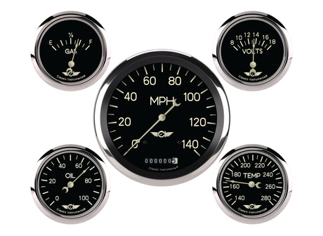 Classic Instruments Classic Series Five Gauge Set, 4 5/8" - CL954SRC