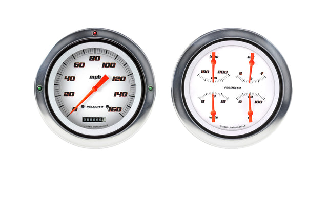 Classic Instruments 1954-55 VEL WHT CHEV TRK 5IN SPEED/QU-LS - CT54VSW52-LS