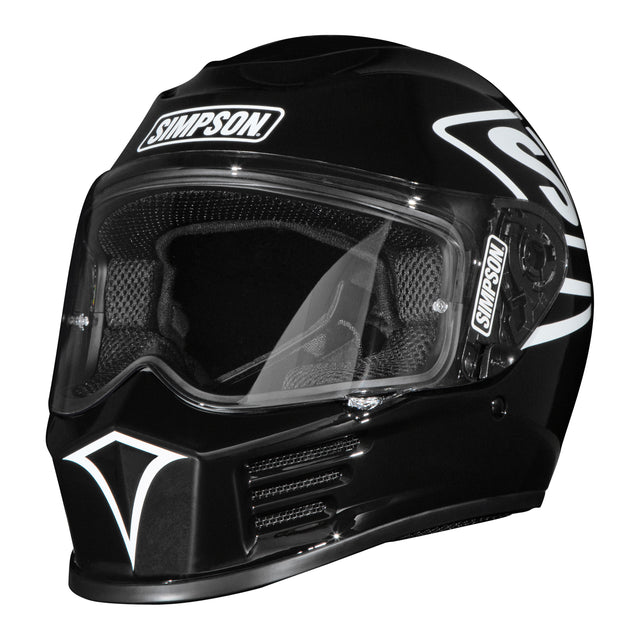 Simpson Motorcycle Speed Bandit Helmet - 12 O'clock Black - Double Extra Large - SPB1212X
