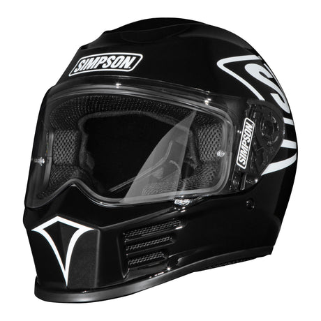 Simpson Motorcycle Speed Bandit Helmet - 12 O'clock Black - Medium - SPB121MD