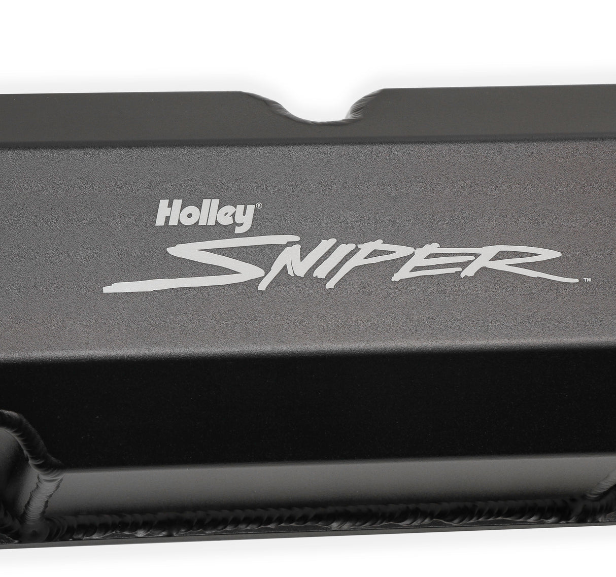 Holley 890001B Sniper Valve Cover - Fabricated Aluminum - Ford FE - Tall - Black Finish