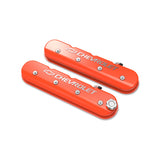 Holley 241-403 Tall LS Valve Cover with Bowtie/Chevrolet Logo - Factory Orange Machined Finish