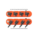 Holley 241-178 2-Piece "Chevrolet" Script Valve Cover - Gen III/IV LS - Factory Orange Machined