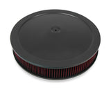 Holley 120-4230 4150 Drop Base Air Cleaner Black w/3" Red Washable Gauze Filter