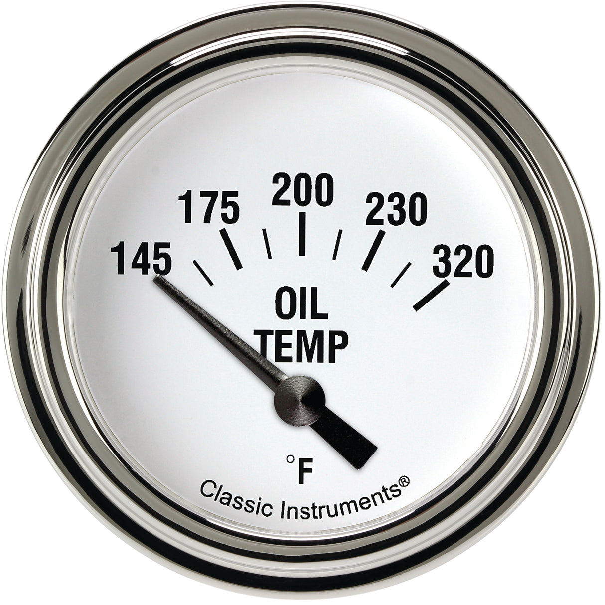 Classic Instruments White Hot 2 5/8" Oil Temperature Gauge - WH228SLF
