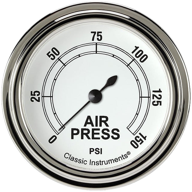 Classic Instruments Classic White 2-5/8" Air Pressure Gauge - CW318SLF