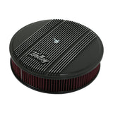 Holley 120-153 Finned Vintage Style Air Cleaner - 14" Diameter x 3" Tall - Round