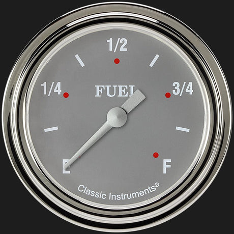 Classic Instruments Silver Gray 2 5/8" Fuel Gauge - SG309SLF