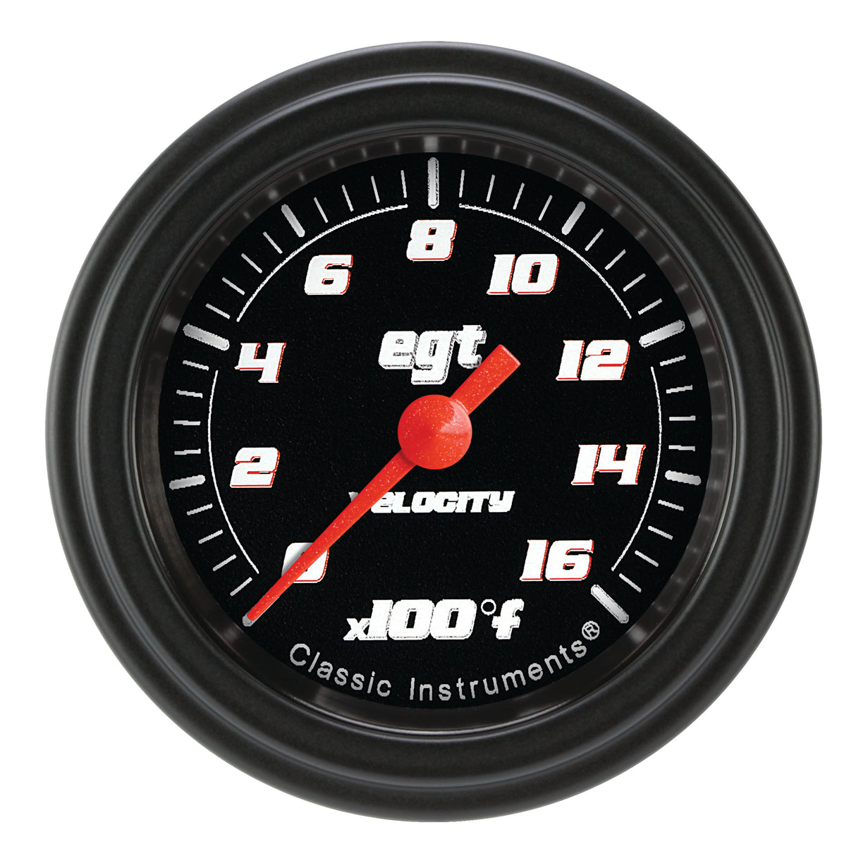 Classic Instruments Velocity Black 2-1/8" Exhaust Gas Tempature Gauge - VS198BBLF