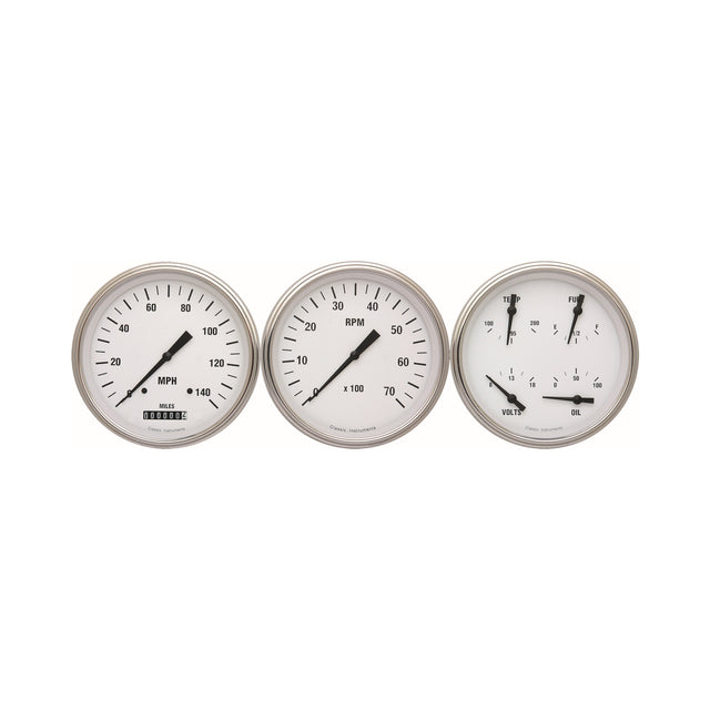 Classic Instruments White Hot Three Gauge Set - WH53SLF