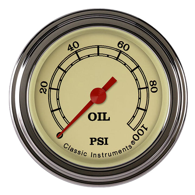 Classic Instruments Vintage 2-1/8" Oil Pressure Gauge - VT181SLF