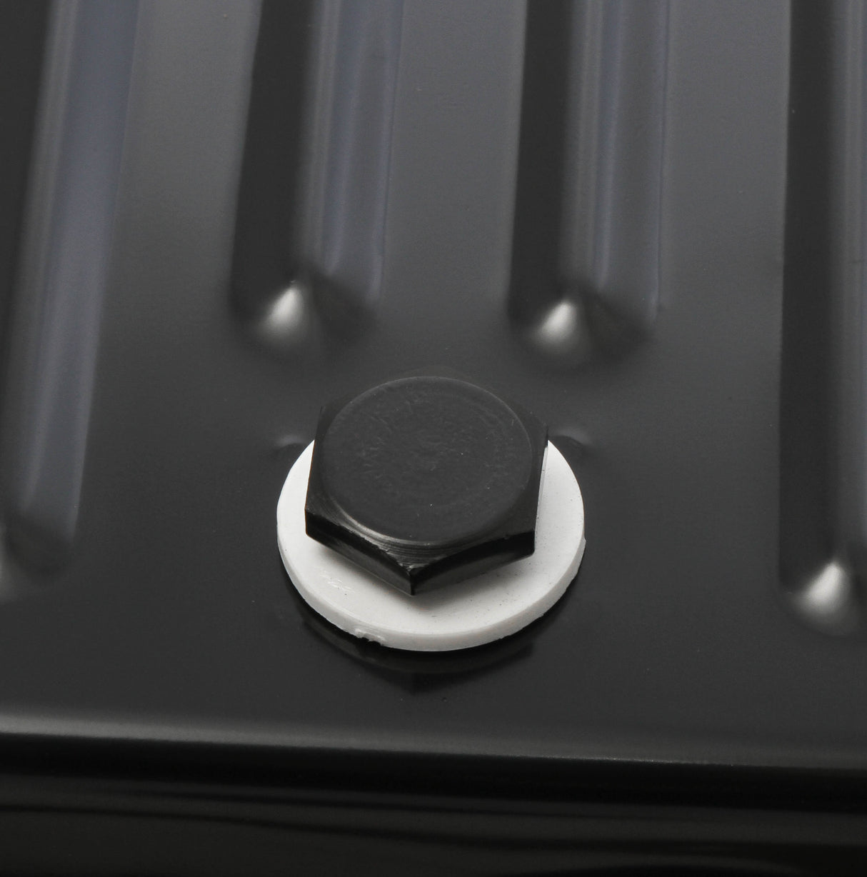 Mr Gasket Transmission Oil Pan - Black Steel - 9755BMRG