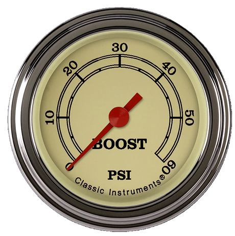 Classic Instruments VINTAGE 2 1/8" FULL SWEEP BOOST, 0-60psi - VT143SLC