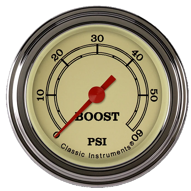 Classic Instruments VINTAGE 2 1/8" FULL SWEEP BOOST, 0-60psi - VT143SLC