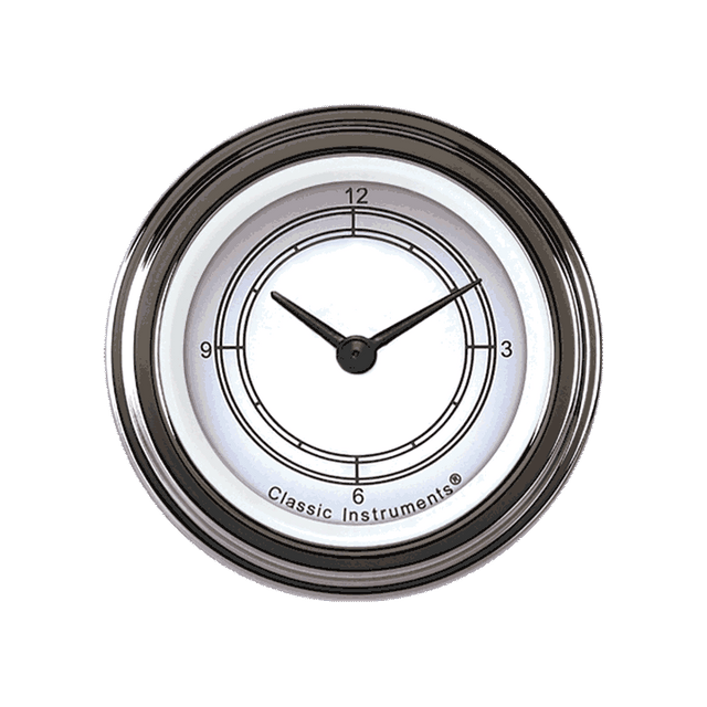 Classic Instruments Classic White 2 1/8" Clock - CW90SLF