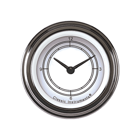 Classic Instruments CLASSIC WHITE 2IN CLOCK W/RESET - CW90SLC