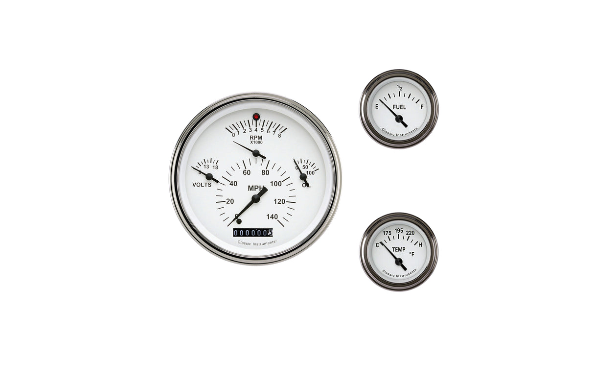 Classic Instruments Tetra Series, White - TE01WSLF