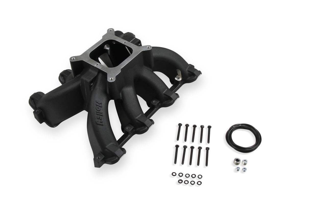 Holley 300-256BK Single Plane Split-Design Race Intake Manifold- GM LS1/LS2/LS6- Black
