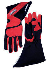 Racequip SFI 3.3/5 Red / Black Long Gauntlet Nomex Race Gloves - Medium - 358103RQP