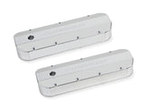 Holley 241-278 GM Licensed Valve Cover - Track Series - BBC - Fabricated Aluminum - Natural Anodized