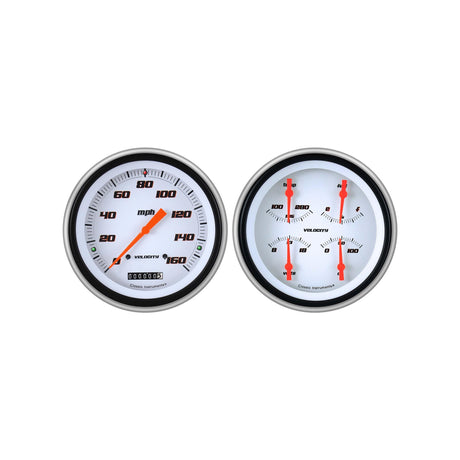 Classic Instruments Velocity White 1951-52 Chevy Car Package - CH51VSW52