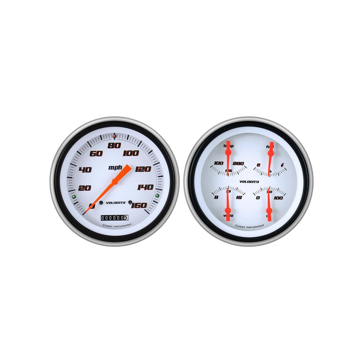 Classic Instruments Velocity White 1951-52 Chevy Car Package LS Sending Unit - CH51VSW52-LS