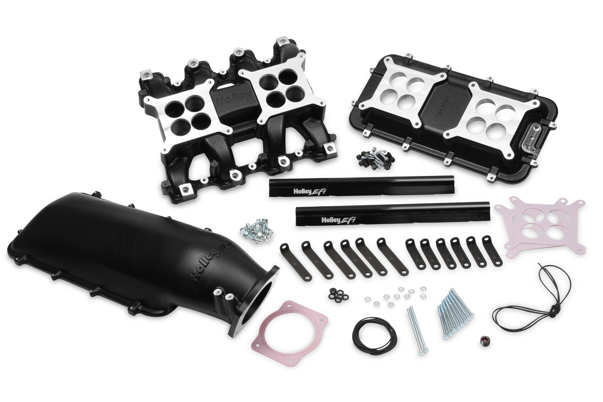 Holley 300-135BK Mid-Rise Intake - GM LS3/L92 w/ 95mm Top - Black