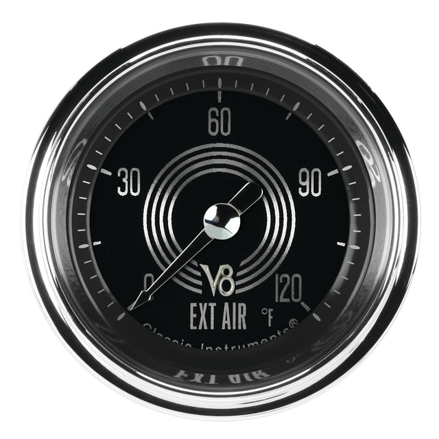 Classic Instruments V8 Speedster 2-1/8" Outside Air Tempature Gauge - V8SR199SHC
