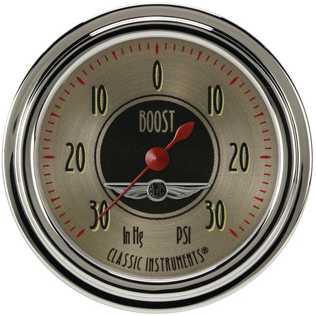 Classic Instruments All American Nickel 2 5/8" Boost/Vac Gauge - AN341SLC