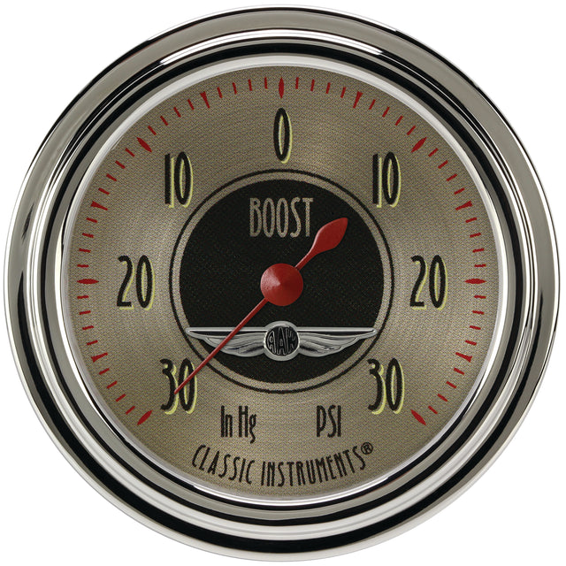 Classic Instruments All American Nickel 2 5/8" Boost/Vac Gauge - AN341SLC