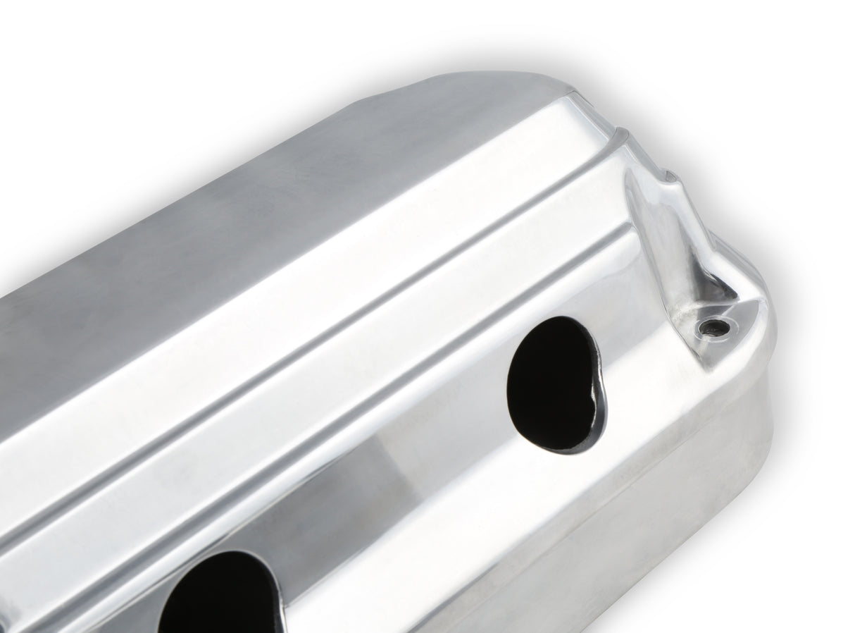Holley 2-Piece Ford Style Valve Cover - Gen III/IV LS - Polished - 241-186