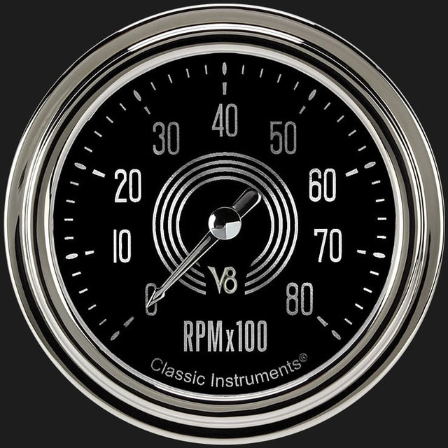 Classic Instruments V8 Speedster 2 5/8" Tachometer - V8SR383SLC