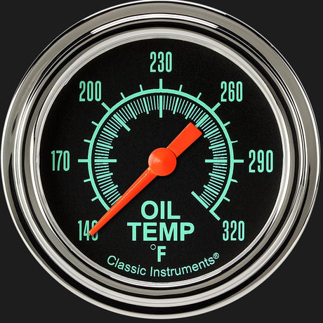Classic Instruments G/Stock 2 5/8" Oil Temperature Gauge - GS328SLF