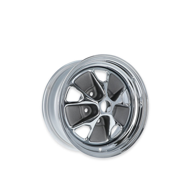 Scott Drake 14x6 Styled Steel Wheel Chrome/Charcoal - C5ZZ-1007-DR