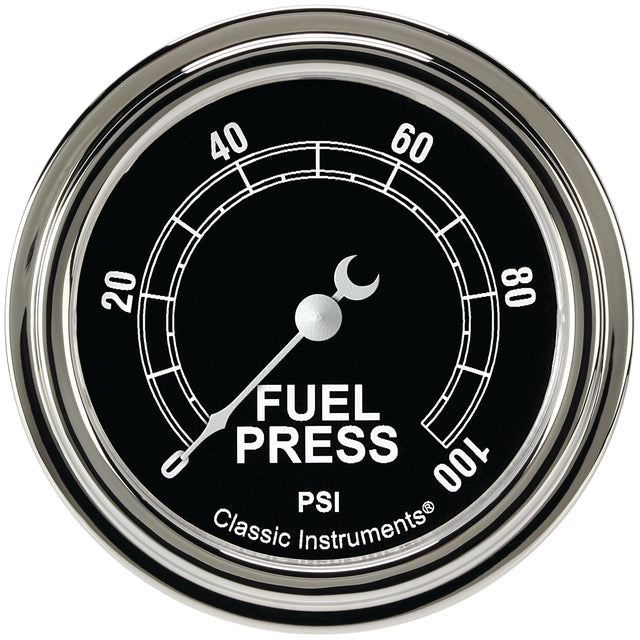 Classic Instruments Traditional 2-5/8" Fuel Pressure Gauge (100 PSI) - TR346SLF