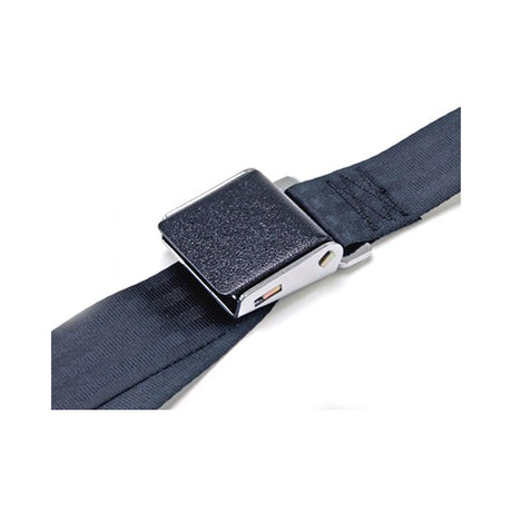 Scott Drake 64-73 Black Wrinkle Seat Belts - SB-BK-DLX