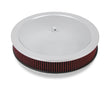 Holley 120-4130 4150 Drop Base Air Cleaner Chrome w/3" Red Washable Gauze Filter